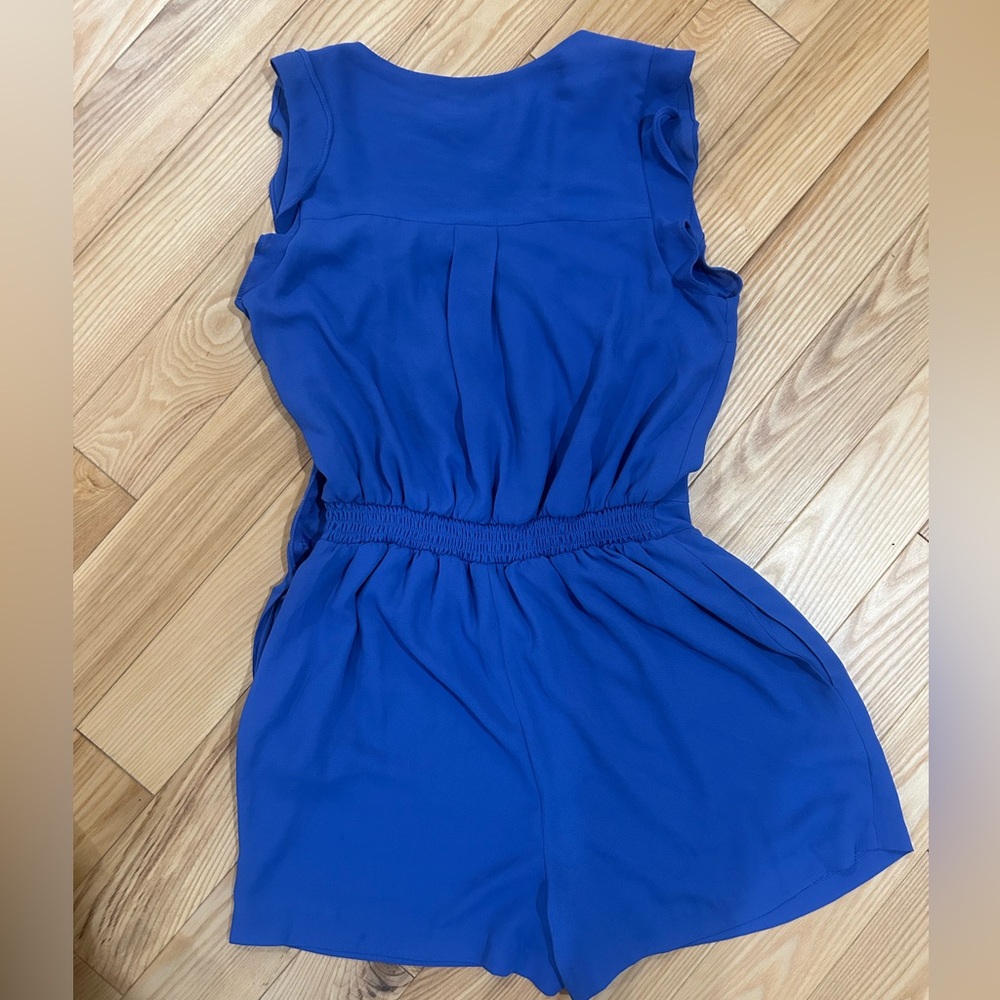 Express Vibrant Blue Ruffle Romper - Picture 3 of 7
